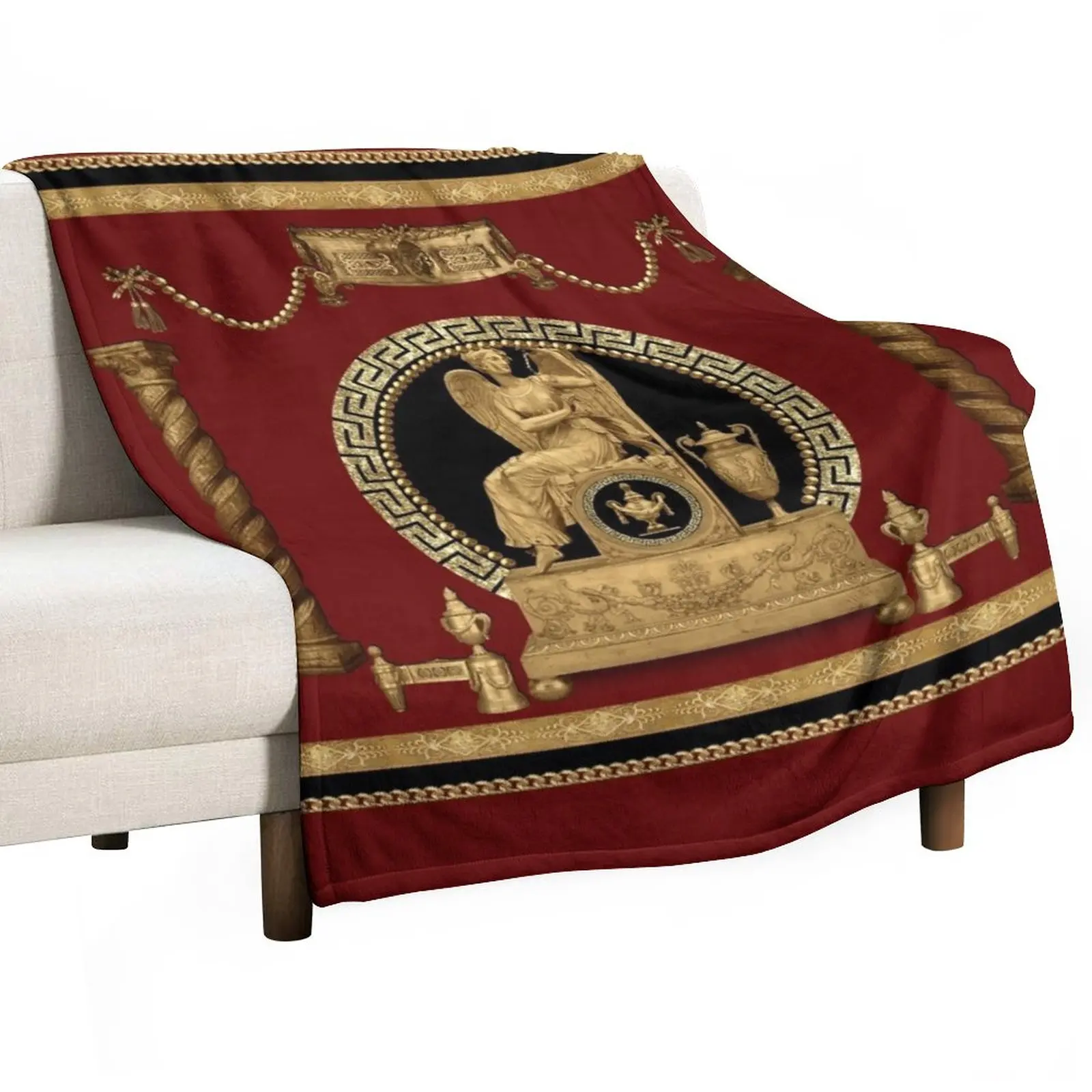 gold baroque woman figure pattern. baroque embroidered columns, stylish pattern designed with chains. Throw Blanket Sofa Quilt
gold baroque woman figure pattern. baroque embroidered columns, stylish pattern designed with chains. Throw Blanket Sofa Quilt