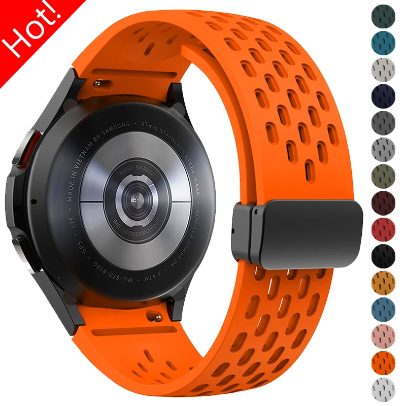 Silicone Strap for Samsung Galaxy Watch 6 Classic 43mm 47mm 5Pro 45mm Magnetic Buckle Band for Galaxy Watch 6 5 4 40mm 44mm 46mm
Silicone Strap for Samsung Galaxy Watch 6 Classic 43mm 47mm 5Pro 45mm Magnetic Buckle Band for Galaxy Watch 6 5 4 40mm 44mm 46mm
