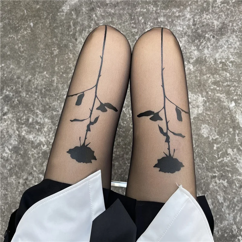 Woman Tights With Pattern Print Pantyhose Super Elasticity Casual Fashion Rose Pattern Lolita Breathable CTW042
Woman Tights With Pattern Print Pantyhose Super Elasticity Casual Fashion Rose Pattern Lolita Breathable CTW042