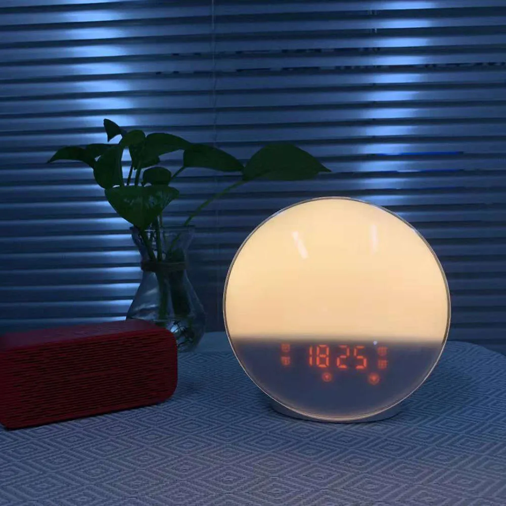 Nature Wake Up Light Alarm Clock With Sunrise/Sunset Alarms FM Radio Night Light For Home Bedroom Desktop Decoration
Nature Wake Up Light Alarm Clock With Sunrise/Sunset Alarms FM Radio Night Light For Home Bedroom Desktop Decoration