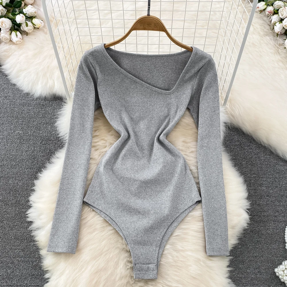 Diagonal V-neck Long Sleeved T-shirt Women's Jumpsuit 2023 Early Autumn New Base Top For Women Western Style Slim Sexy Bodysuit
Diagonal V-neck Long Sleeved T-shirt Women's Jumpsuit 2023 Early Autumn New Base Top For Women Western Style Slim Sexy Bodysuit
