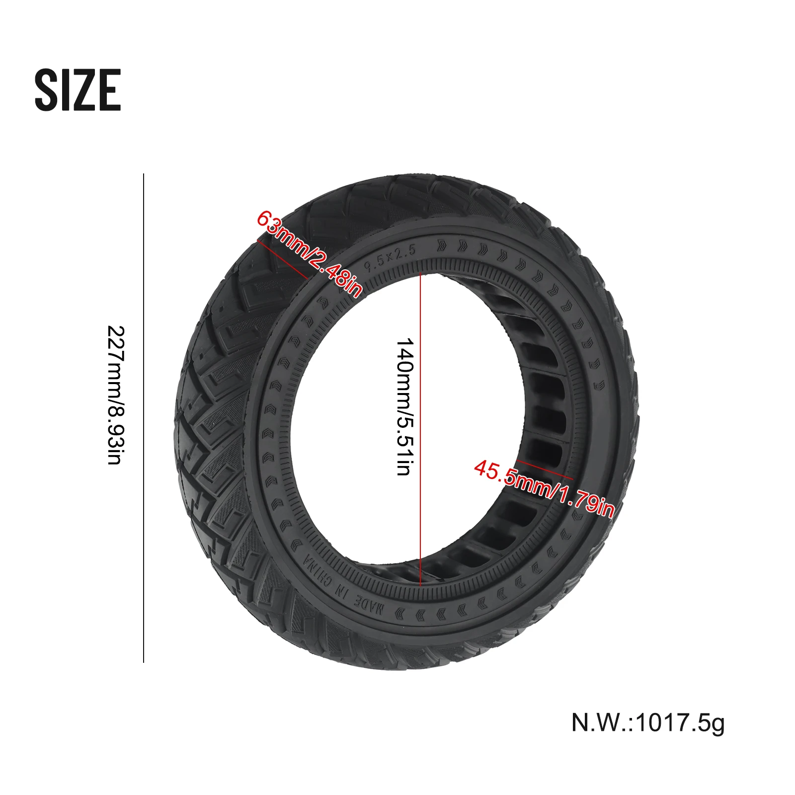 Exceptional OffRoad Tire Option 9 5x2 50 OffRoad Solid TIre for NIU KQI3 Electric Scooter Made of Long lasting Rubber
Exceptional OffRoad Tire Option 9 5x2 50 OffRoad Solid TIre for NIU KQI3 Electric Scooter Made of Long lasting Rubber