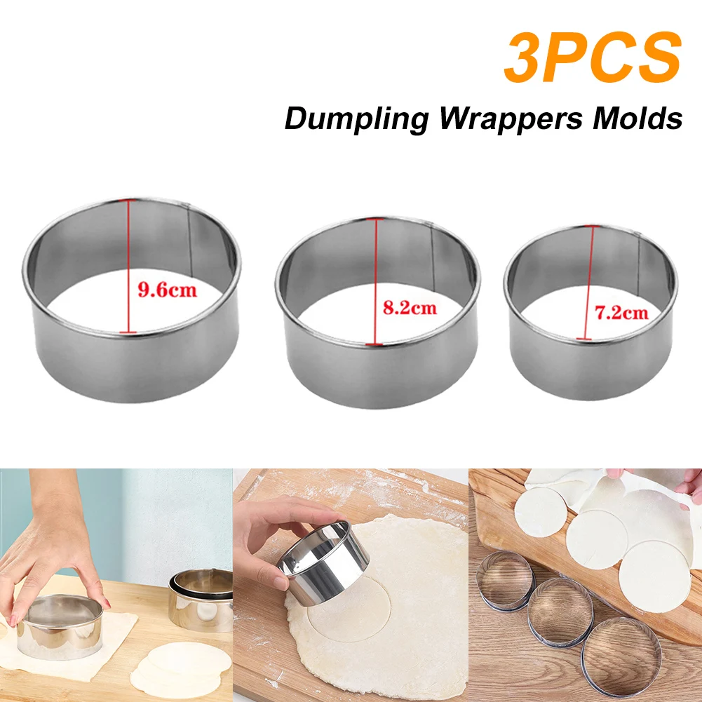 New Round Stainless Steel Biscuit Mold Dumpling Skin Cutting Mold DIY Biscuit Pastry Cake Baking Tools Kitchen Baking Gadget
New Round Stainless Steel Biscuit Mold Dumpling Skin Cutting Mold DIY Biscuit Pastry Cake Baking Tools Kitchen Baking Gadget