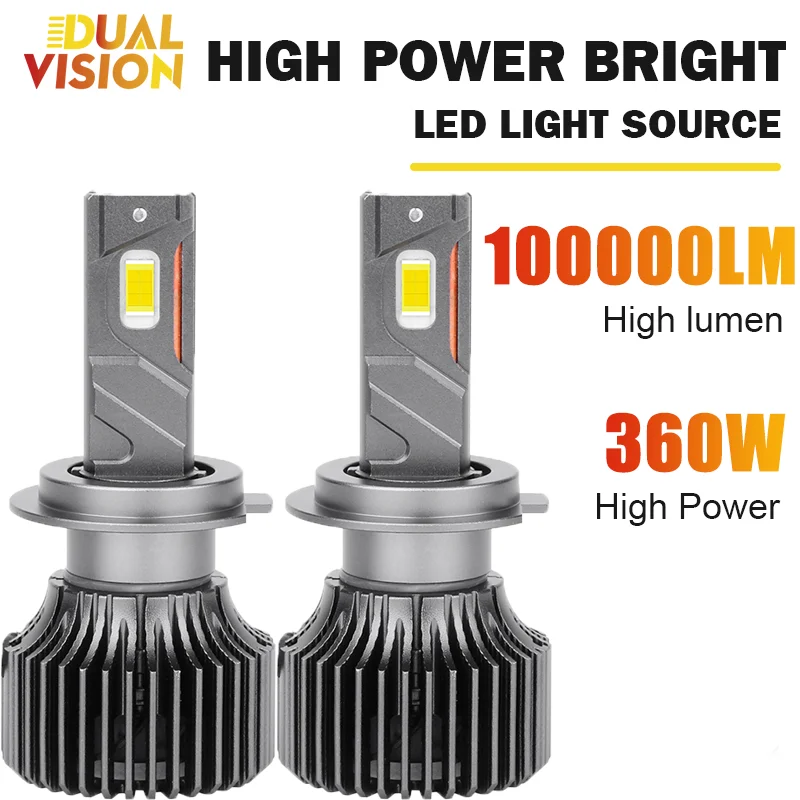 

H4 LED Headlights Bi LED H7 Canbus 100000LM 5570 CSP Chips H11 H7 H8 H9 9005 HB3 9006 HB4 9012 HIR2 H16 360W High Beam Low Beam