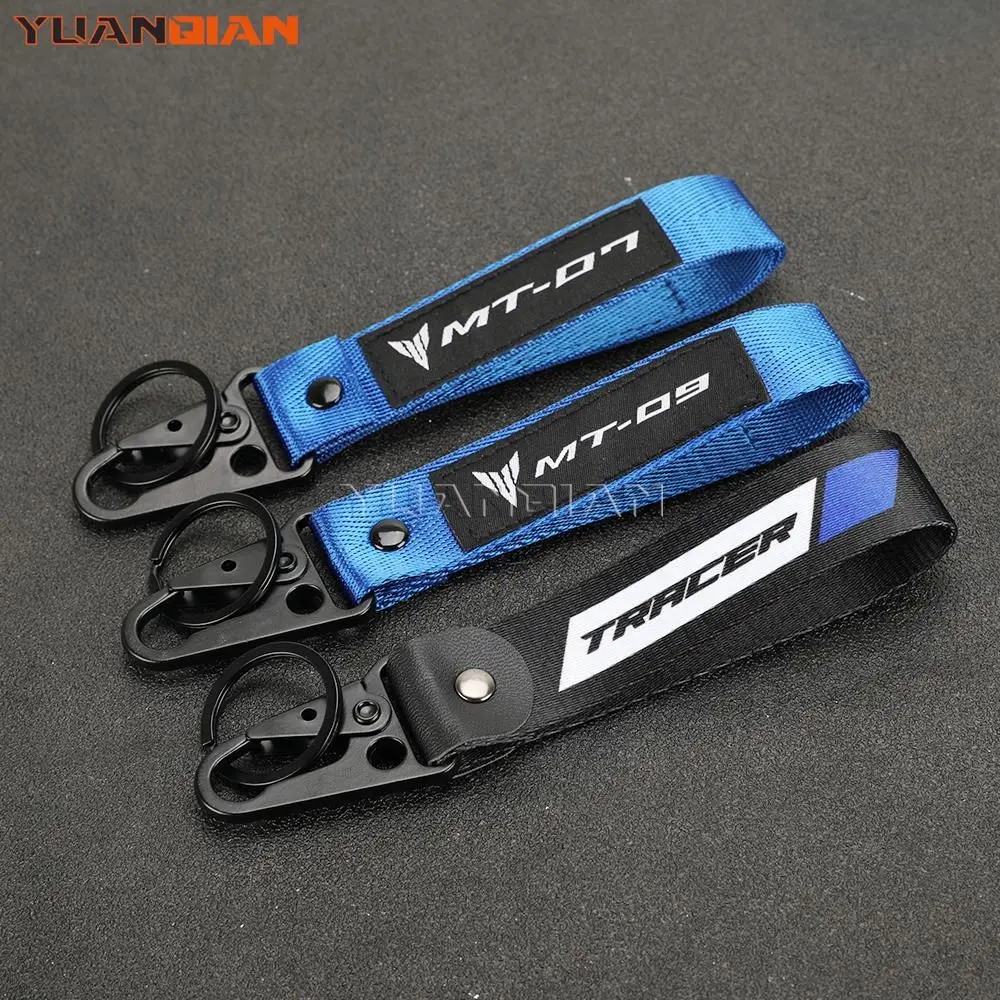 

For Yamaha MT 07 09 MT-07 MT-09 MT07 MT09 FZ 2021 2020 2019 2023 2024 Motorcycle Embroidery Logo Keychain Keyring Key Ring Chain