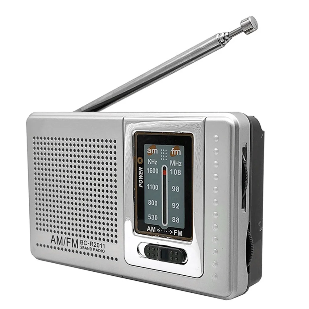

BC-R2011 AM FM Battery Operated Portable Pocket Radio With Telescopic Antenna Radios Player For Senior Home Walking