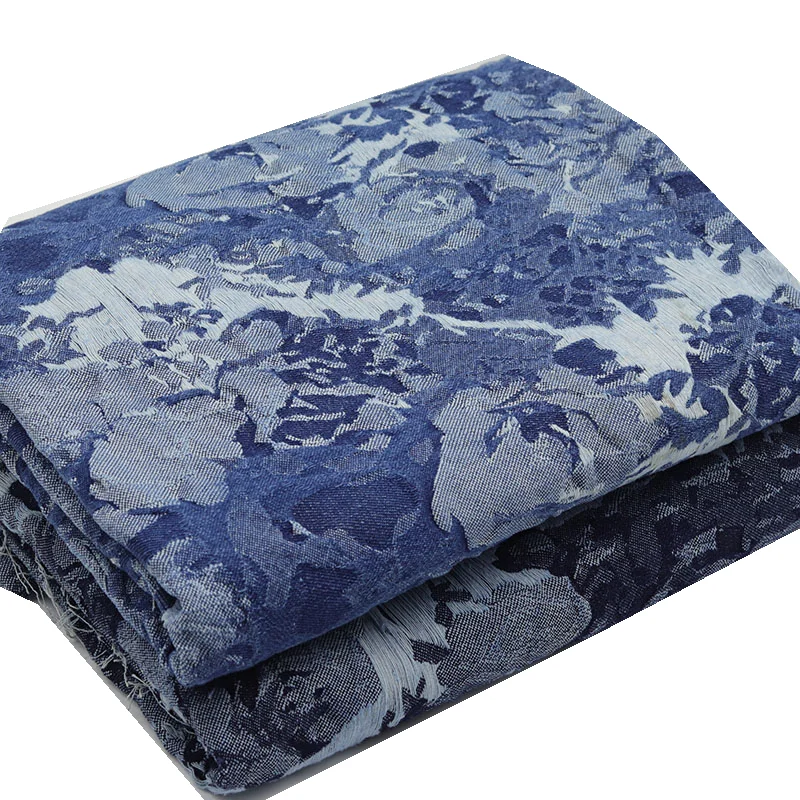 Washed Rose Jacquard Apron Washed Denim Fabric Clothing Fabric High-End Coat Thickened
Washed Rose Jacquard Apron Washed Denim Fabric Clothing Fabric High-End Coat Thickened