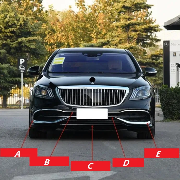 Front bumper bright strip chrome trim strip For Mercedes Benz S-W222 S450 S560 S680 2018-2020 
Front bumper bright strip chrome trim strip For Mercedes Benz S-W222 S450 S560 S680 2018-2020