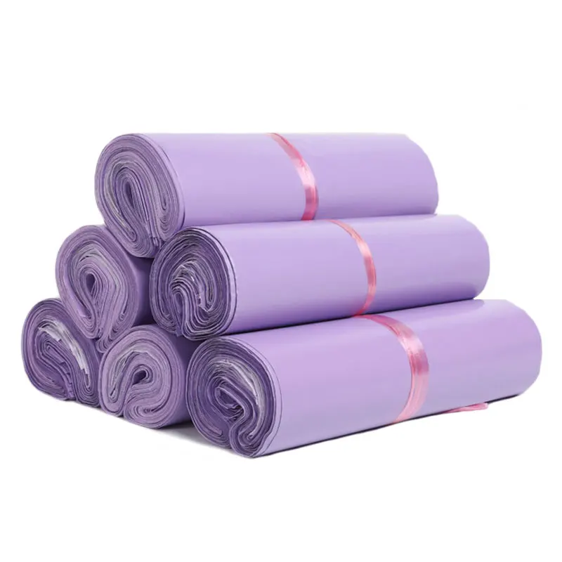 

50Pcs Poly Express Mailing Parce Bags Purple Envelopes Clothes Packaging Courier Pouch Self-seal Transport Logistics Storage Bag