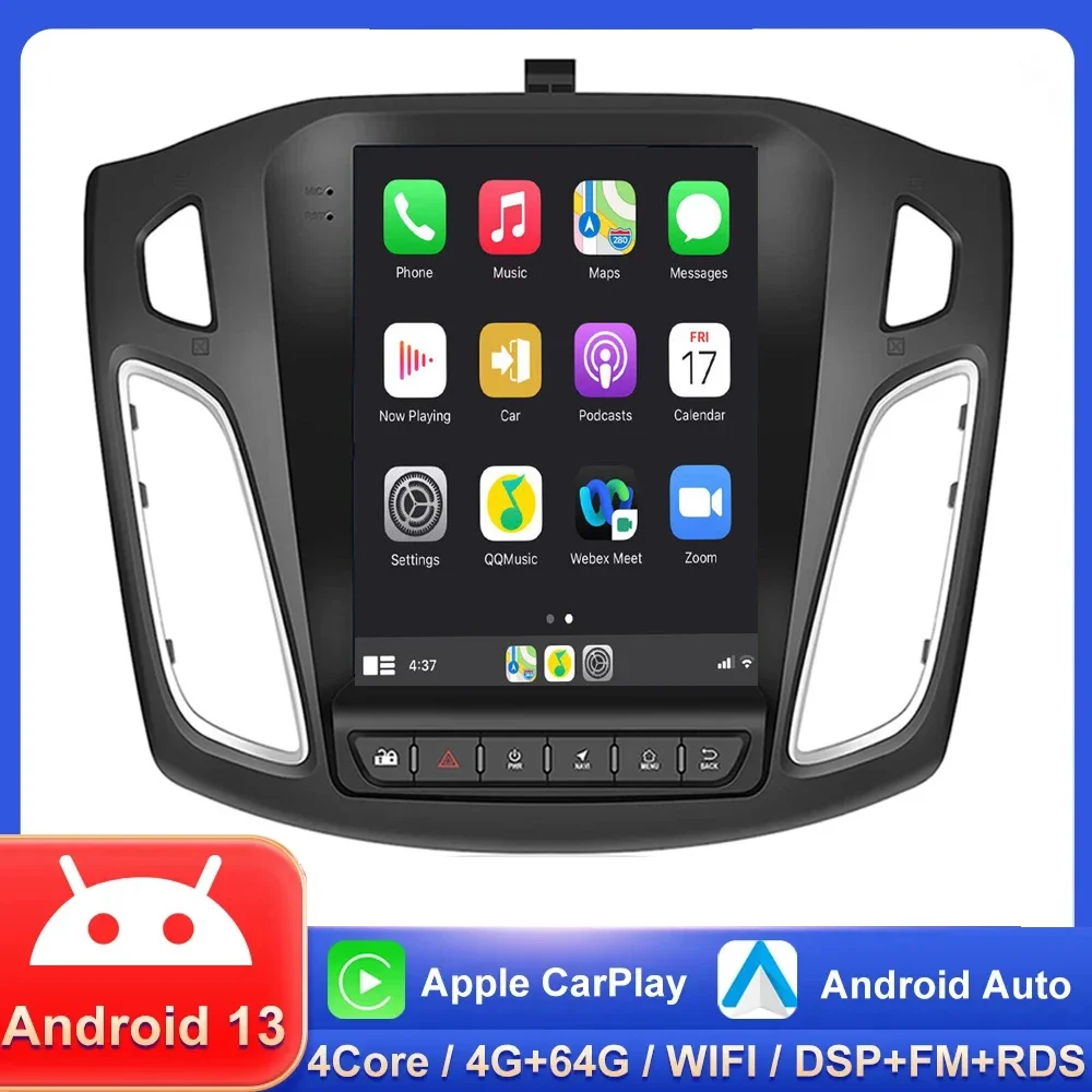 Автомобильный радиоприемник 9,7 дюйма, 2 Din, Android 13, для Ford Focus Mk3 2011 -2018 2019, мультимедийный плеер, стерео навигация, GPS, беспроводной, для Carplay, DVD
Автомобильный радиоприемник 9,7 дюйма, 2 Din, Android 13, для Ford Focus Mk3 2011 -2018 2019, мультимедийный плеер, стерео навигация, GPS, беспроводной, для Carplay, DVD