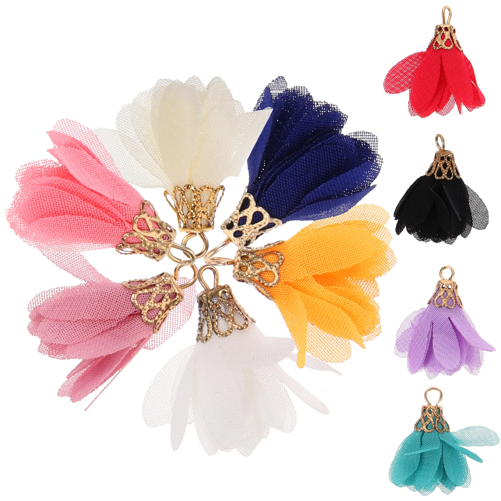 Diy Earrings Ornaments Chiffon Flower Tassels Pendants Hanging Decors Making Charms
Diy Earrings Ornaments Chiffon Flower Tassels Pendants Hanging Decors Making Charms