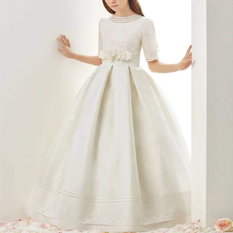 Formal Flower Girl Dresses For Wedding Lace Ruffle Jewel Neck Half Sleeve Girls Pageant Wedding Prom Gowns Birthday Communion
Formal Flower Girl Dresses For Wedding Lace Ruffle Jewel Neck Half Sleeve Girls Pageant Wedding Prom Gowns Birthday Communion