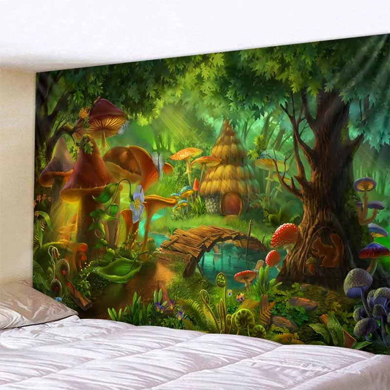 Forest castle tapestry psychedelic mushroom dream sea wall hanging bohemian hippie witchcraft home decoration yoga mat beach mat
Forest castle tapestry psychedelic mushroom dream sea wall hanging bohemian hippie witchcraft home decoration yoga mat beach mat