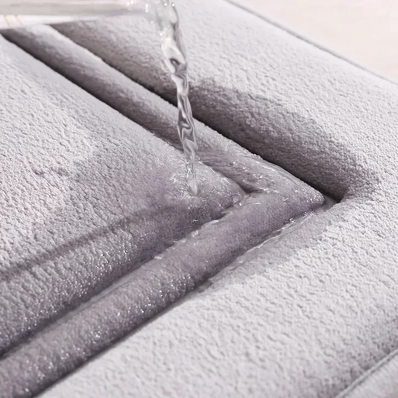 

Room Damp-proof Bath Foam Embossed Absorbent Soft Memory Cobblestone Pad Mat Shower Foot Thicken Doormat Non-slip