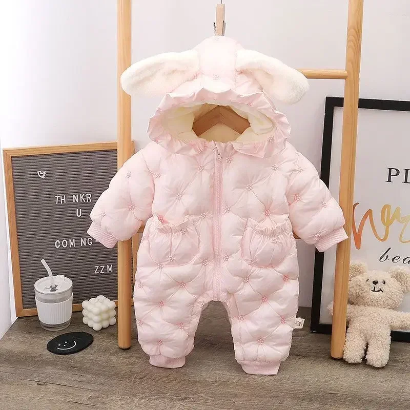 

Jumpsuit Winter Clothing Female Baby Winter Thickened Crawl Clothes Baby Winter Outwear 2023 New Winter Baby Cotton Clothes