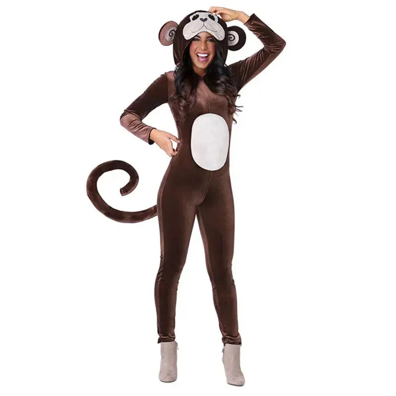 

Ye's Halloween stage party movie show performance adult female animal naughty exaggerated monkey costume all age suits