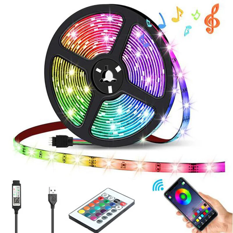 5V LED Light Strip Multi-Color 5050 USB Tape Lights Color Changing Rope Light with Remote for TVs, Computers, Kitchens, Bedrooms 
5V LED Light Strip Multi-Color 5050 USB Tape Lights Color Changing Rope Light with Remote for TVs, Computers, Kitchens, Bedrooms