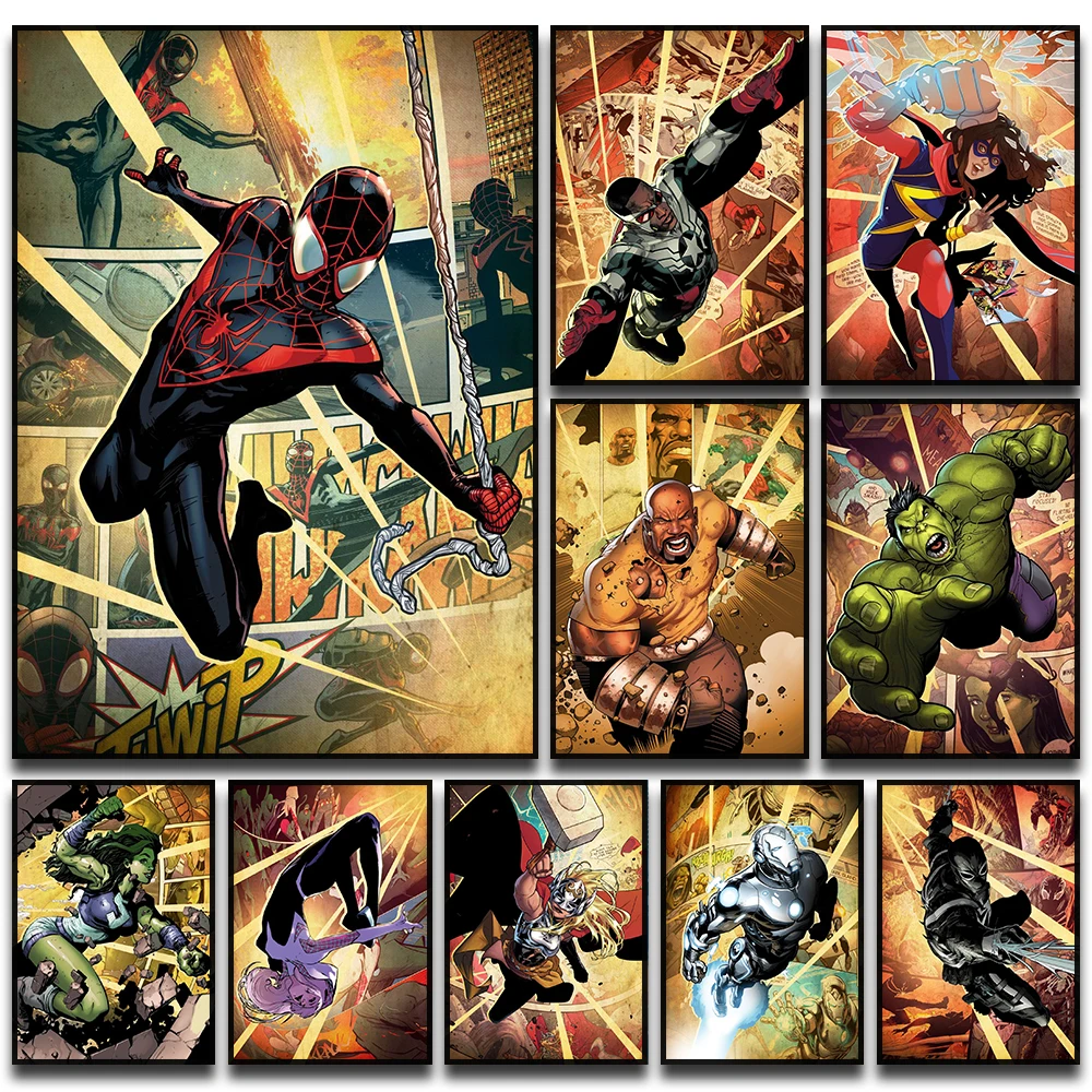 Marvel Movie Canvas Decorative Painting Avengers Figure Retro Poster Disney Anime Mural Home Wall Art Print Picture Decor Prints
Marvel Movie Canvas Decorative Painting Avengers Figure Retro Poster Disney Anime Mural Home Wall Art Print Picture Decor Prints