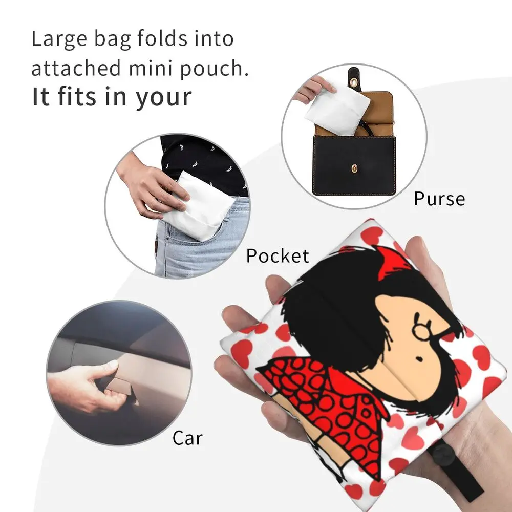 Custom Vintage Mafalda Manga Grocery Shopping Bag 37 S7135216b8fc3474b91f508a08936d812o