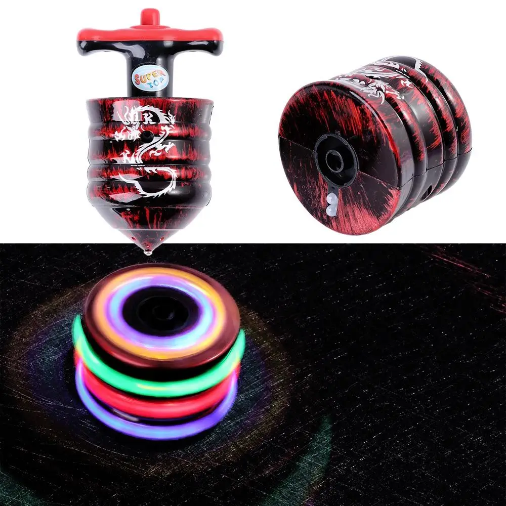 

Sound Toy Spinning Top Laser Color Flash LED Light Colorful Music Gyro Music Gyroscope Imitation Wood Gyro Spinning Gyro