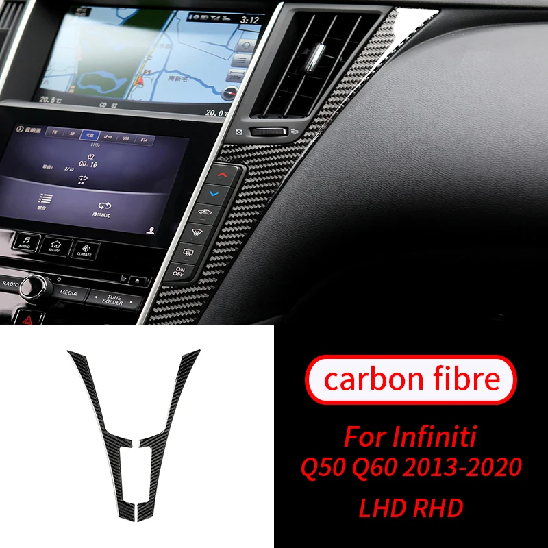 For Infiniti Q50 Q60 2013-2020 2PCS Real Carbon Fiber Inner Center Console Frame Cover Trim Car Interior Supplies Car Decor
For Infiniti Q50 Q60 2013-2020 2PCS Real Carbon Fiber Inner Center Console Frame Cover Trim Car Interior Supplies Car Decor