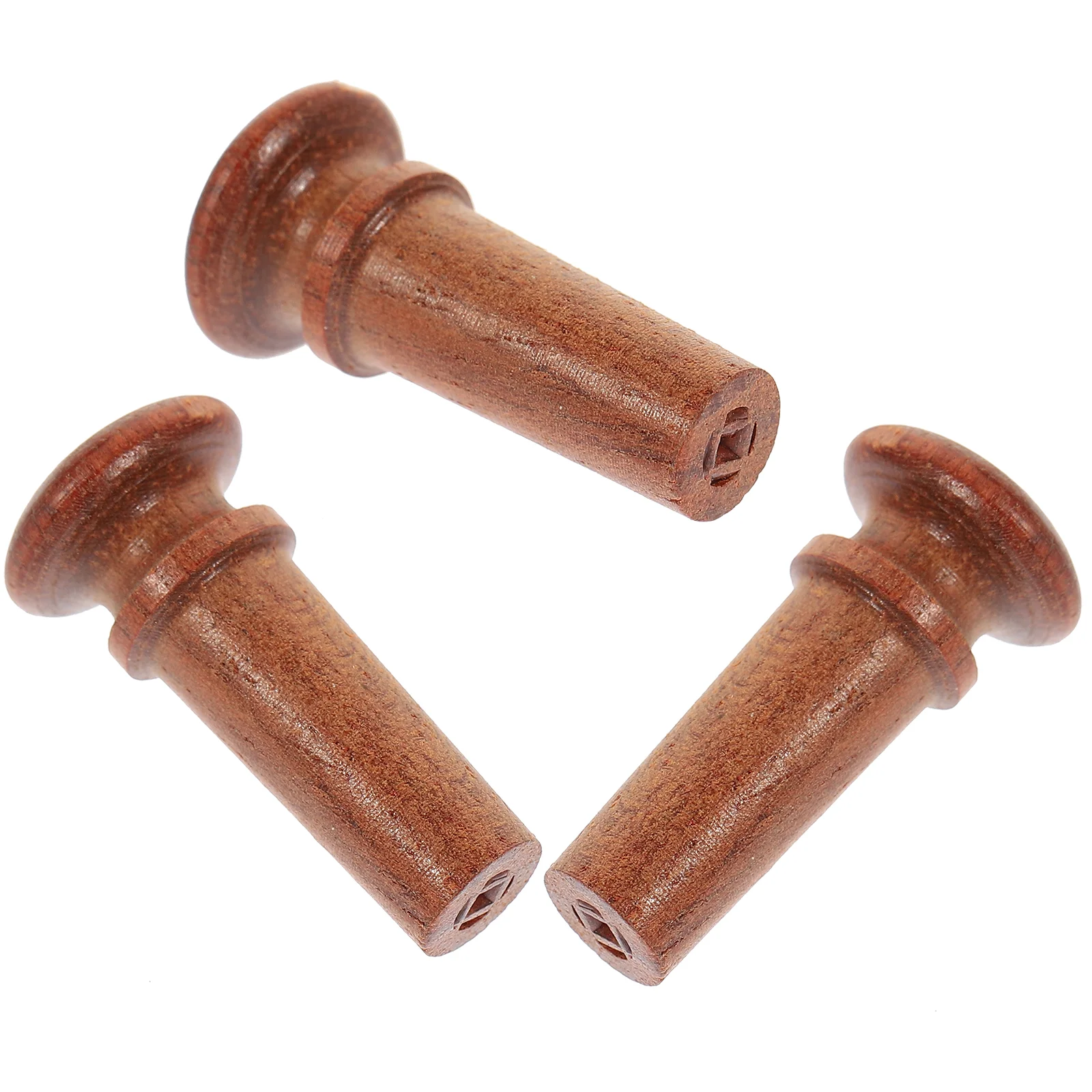 

3 Pcs Violin Tail Button Bridge Pegs Screws Wood Endpin Part for Musical Instrument Accessories