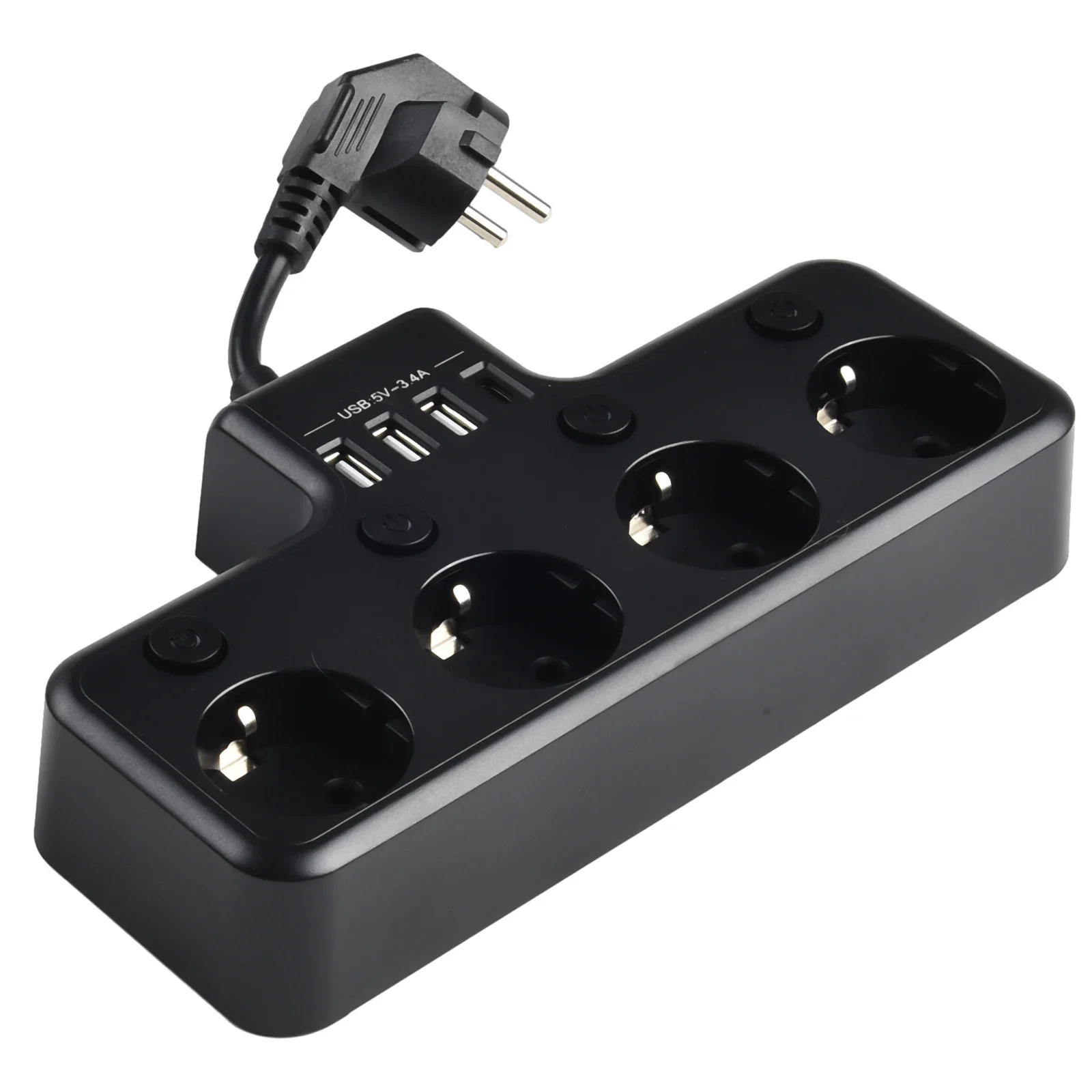 EU Plug Power Strip Simultaneously Charge Multiple Devices With 16A 4000W 4 Way Power Strip Including USB Ports Sockets
EU Plug Power Strip Simultaneously Charge Multiple Devices With 16A 4000W 4 Way Power Strip Including USB Ports Sockets