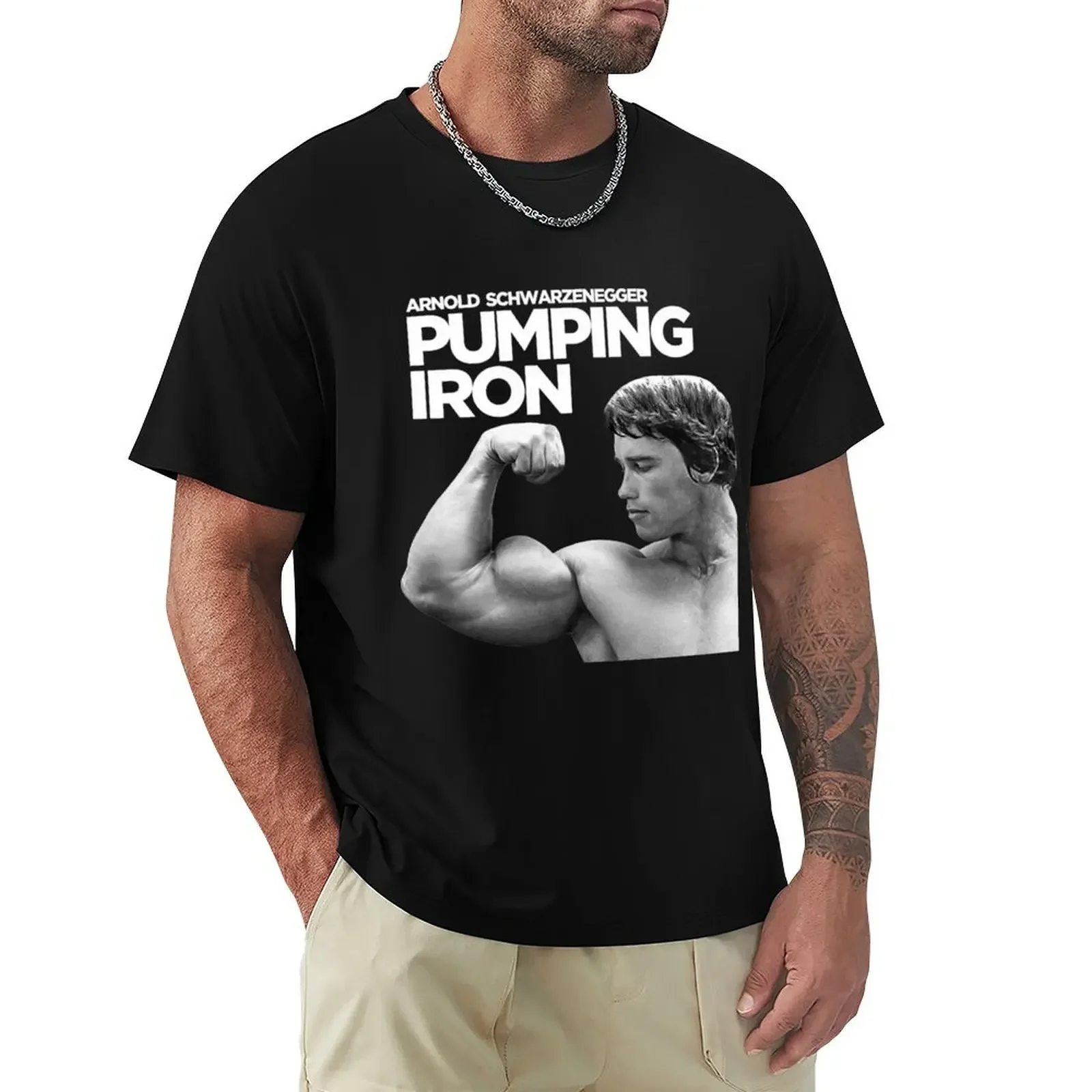 Arnold man Schwarzenegger body building pumping iron poster classic T-shirt customs plus size tops tshirts for men
Arnold man Schwarzenegger body building pumping iron poster classic T-shirt customs plus size tops tshirts for men