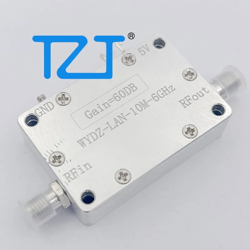 

TZT 10 МГц-6 ГГц 60дБ с высоким коэффициентом усиления LNA широкополосный усилитель с низким уровнем шума усилитель с гнездовым разъемом SMA для RF сигнального привода или RX