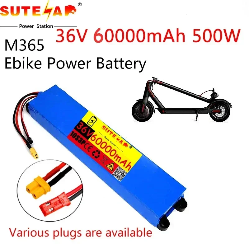 36V Battery 60Ah 18650 lithium battery pack 10S3P 60000mah 500W Same port 42V Electric Scooter M365 ebike Power Battery with BMS
36V Battery 60Ah 18650 lithium battery pack 10S3P 60000mah 500W Same port 42V Electric Scooter M365 ebike Power Battery with BMS