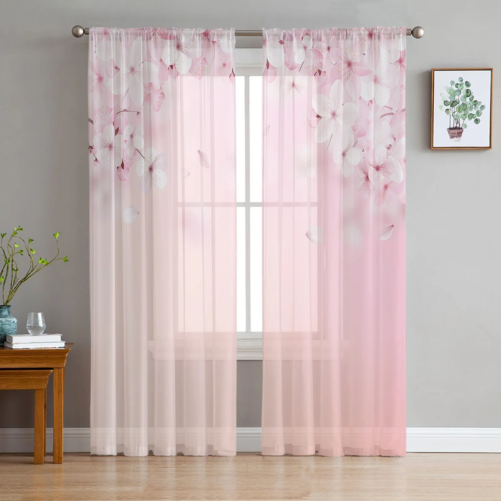 Spring Flower Peach Blossom Pink Cherry Blossoms Sheer Curtains Living Room Decoration Window Curtain Kitchen Tulle Voile Drapes
Spring Flower Peach Blossom Pink Cherry Blossoms Sheer Curtains Living Room Decoration Window Curtain Kitchen Tulle Voile Drapes