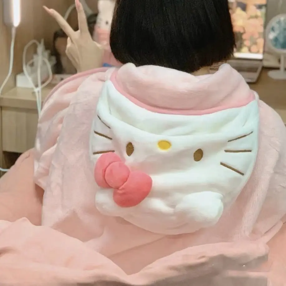 Женская накидка Kuromi Cinnamoroll My Melody Girl, плюшевое одеяло, накидка, костюм, толстовка, мягкая теплая накидка, подарок для девушки
Женская накидка Kuromi Cinnamoroll My Melody Girl, плюшевое одеяло, накидка, костюм, толстовка, мягкая теплая накидка, подарок для девушки