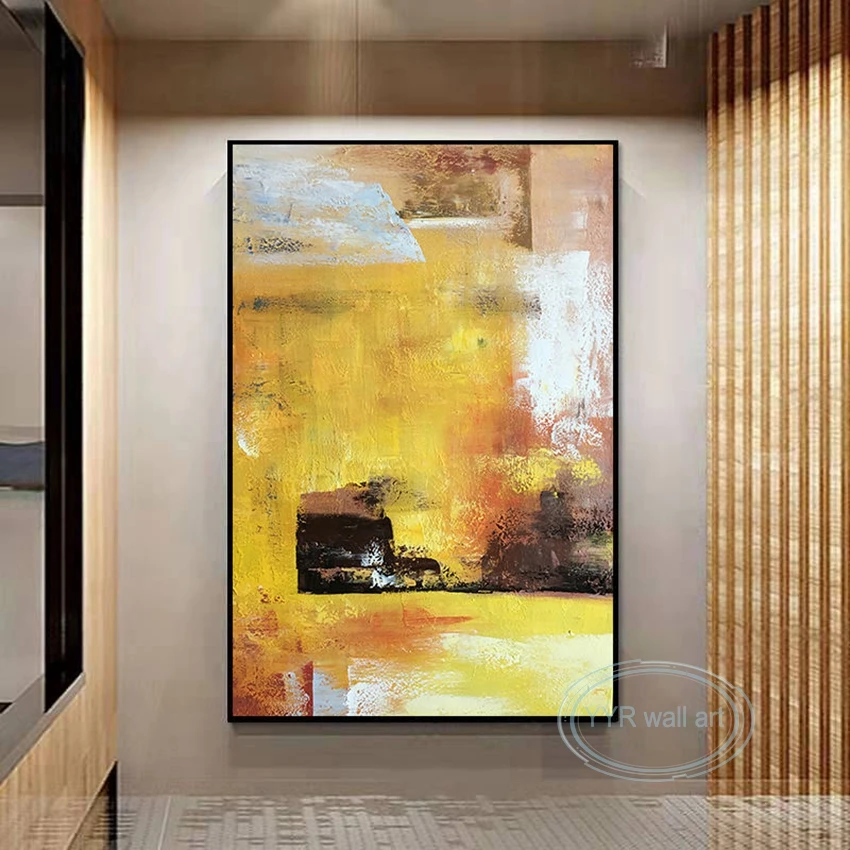 Large Size Yellow Abstract Texture Oil Painting Handmade Canvas Art Picture Modern Wall Decoration Poster Living Room Porch Draw
Large Size Yellow Abstract Texture Oil Painting Handmade Canvas Art Picture Modern Wall Decoration Poster Living Room Porch Draw