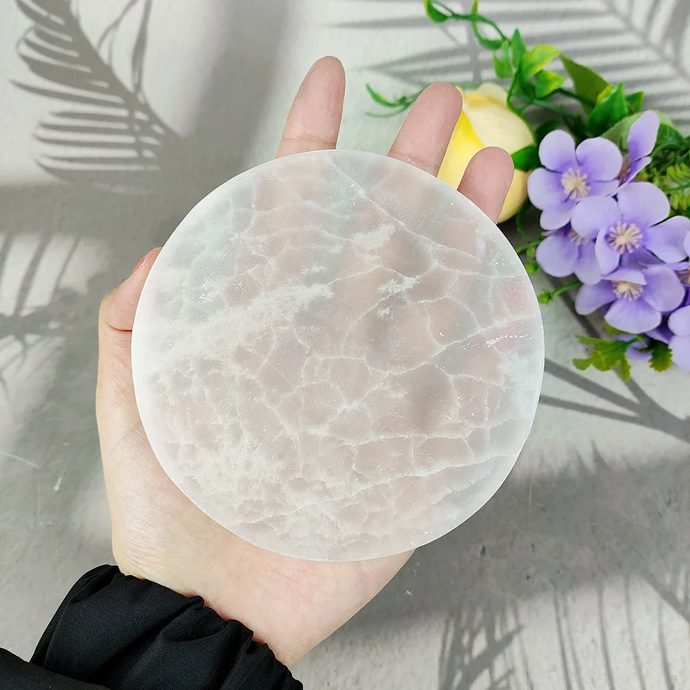 Natural Crystal Selenite Round Plate Healing Reiki White Gypsum Feng Shui Collection Home Decor Yoga Meditation Gem For DIY Gift
Natural Crystal Selenite Round Plate Healing Reiki White Gypsum Feng Shui Collection Home Decor Yoga Meditation Gem For DIY Gift