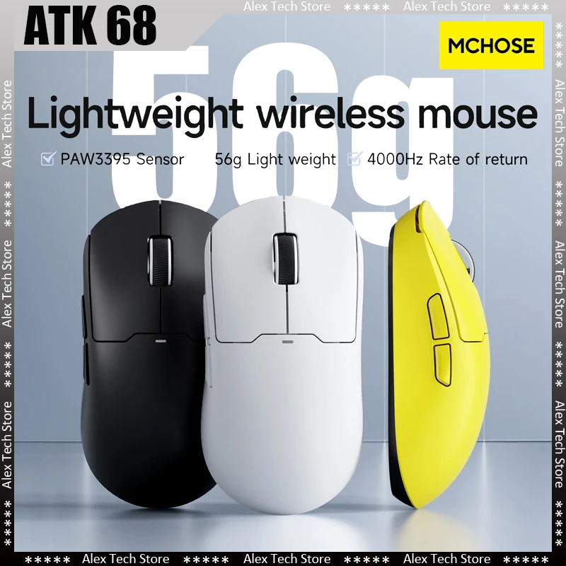 Wireless Mchose A5 Bluetooth 26000dpi Paw3395 Optical Sensor Gaming Gamer Mouse E-sports 4khz 56g Light Weight Pc Accessories
Wireless Mchose A5 Bluetooth 26000dpi Paw3395 Optical Sensor Gaming Gamer Mouse E-sports 4khz 56g Light Weight Pc Accessories