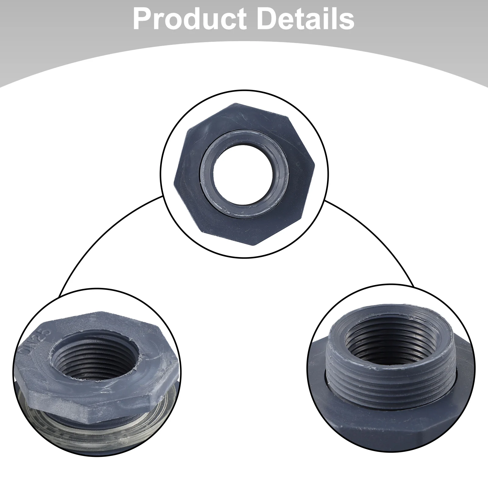 Adapter Bulkhead Fitting 6 Minutes/1\\\"/1.2\\\"/1.5\\\"/2\\\" Internal Thread Joint PVC Plastic High Quality For Aquarium
Adapter Bulkhead Fitting 6 Minutes/1\\\"/1.2\\\"/1.5\\\"/2\\\" Internal Thread Joint PVC Plastic High Quality For Aquarium