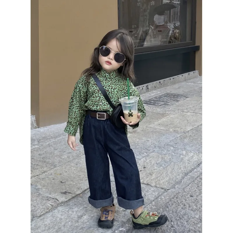 Children Clothing Set Girls Leopard Print Shirt 2023 Spring Autumn Fashion Long Sleeve Shirt Casual Simple Jeans Two Piece Set
Children Clothing Set Girls Leopard Print Shirt 2023 Spring Autumn Fashion Long Sleeve Shirt Casual Simple Jeans Two Piece Set