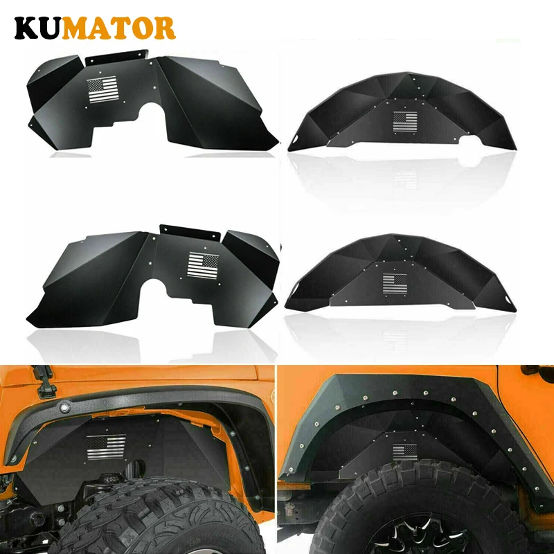 Защита крыльев автомобиля (флаг США) для джипов Wrangler 2007-2018, JK, JKU, черного цвета 
Защита крыльев автомобиля (флаг США) для джипов Wrangler 2007-2018, JK, JKU, черного цвета