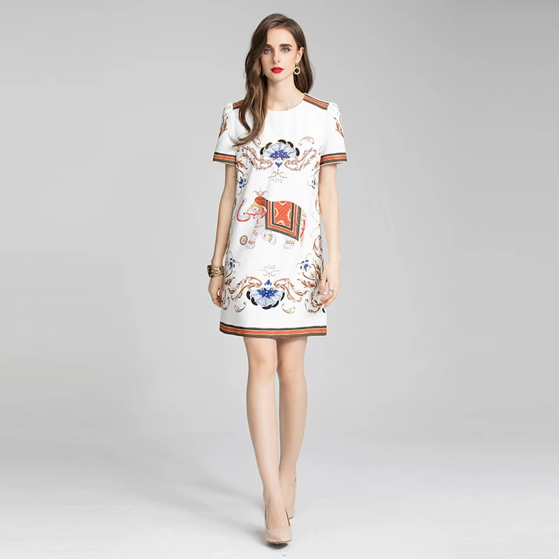MIUXIMAO 2022 High Quality Autumn&Winter Elegant Dress Short Sleeve O-Neck Print Fashion Casual Mini Dress Women Vestides
MIUXIMAO 2022 High Quality Autumn&Winter Elegant Dress Short Sleeve O-Neck Print Fashion Casual Mini Dress Women Vestides
