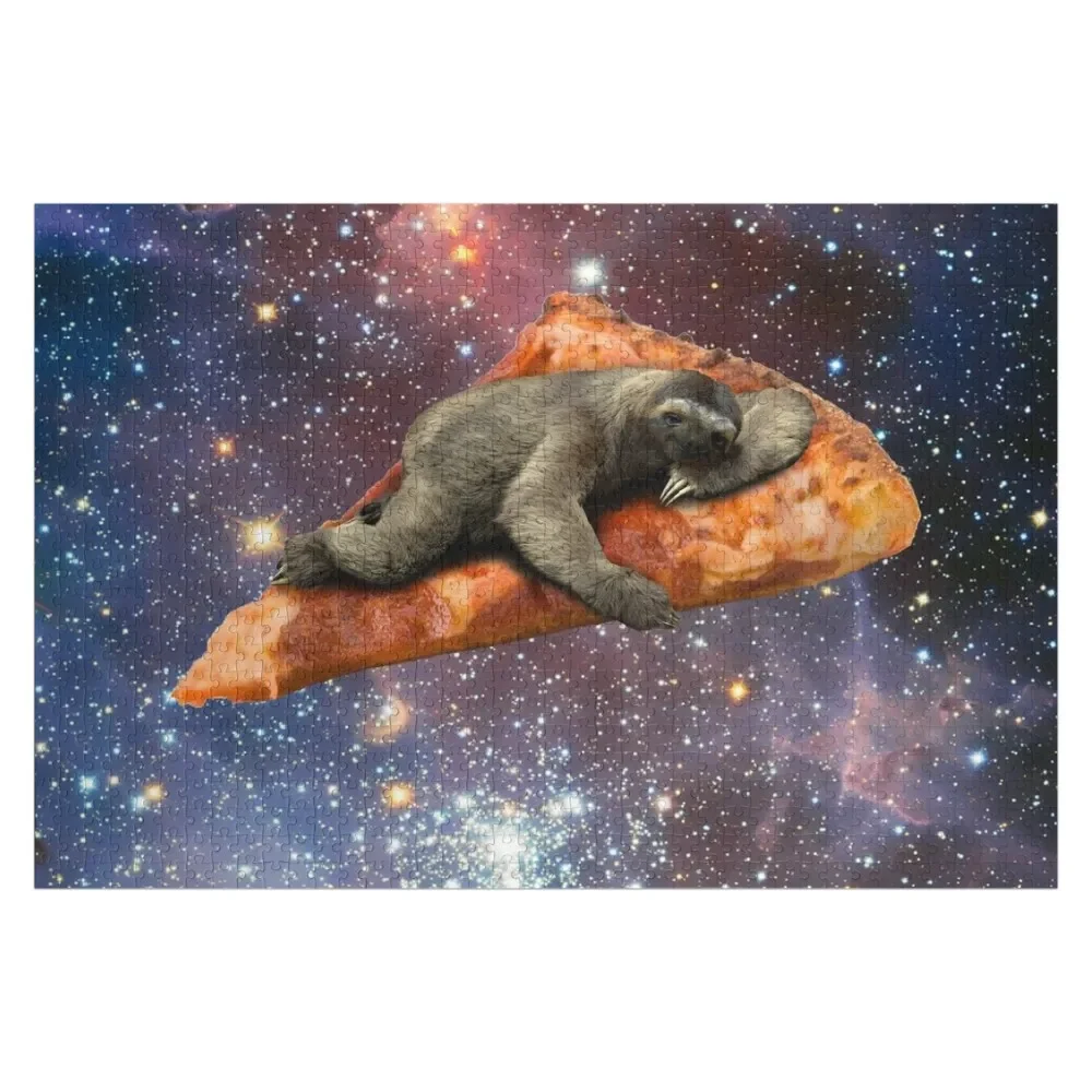 

Pizza Sloth In Space Jigsaw Puzzle Custom Name Child Toy Wood Animals Picture Puzzle