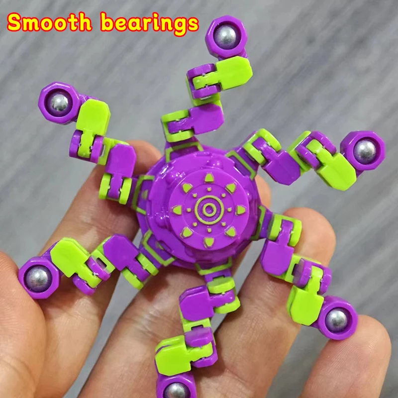 

New Adult Stress Relief Sensory Gyro Gift Antistress Hand Spinner Vent Toys New Deformed Fidget Spinner Chain Toys for Children