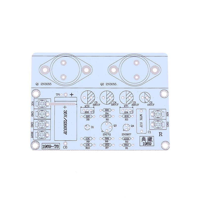 Плата усилителя звука Hood 1969 Classic Circuit Design, 10*7,4 см, печатная плата, двухканальная плата Hi-Fi класса A Power Amp, 0,8 ~ а, регулируемая, 1 шт.
Плата усилителя звука Hood 1969 Classic Circuit Design, 10*7,4 см, печатная плата, двухканальная плата Hi-Fi класса A Power Amp, 0,8 ~ а, регулируемая, 1 шт.
