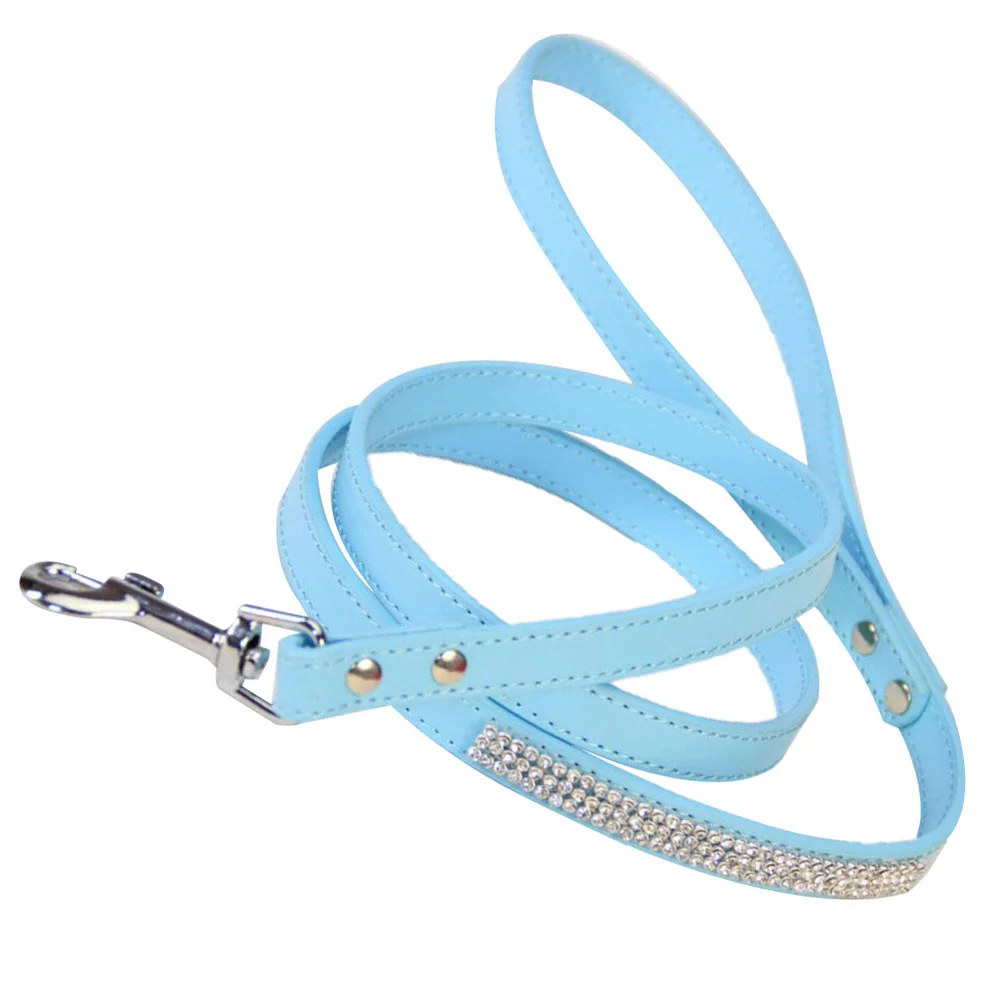 PU Leash, Bling Rhinestone Walking Leash, Colorful Pet Supplies with Sparkly Studded Rhinestone for Cats Dogs ( Blue )
PU Leash, Bling Rhinestone Walking Leash, Colorful Pet Supplies with Sparkly Studded Rhinestone for Cats Dogs ( Blue )