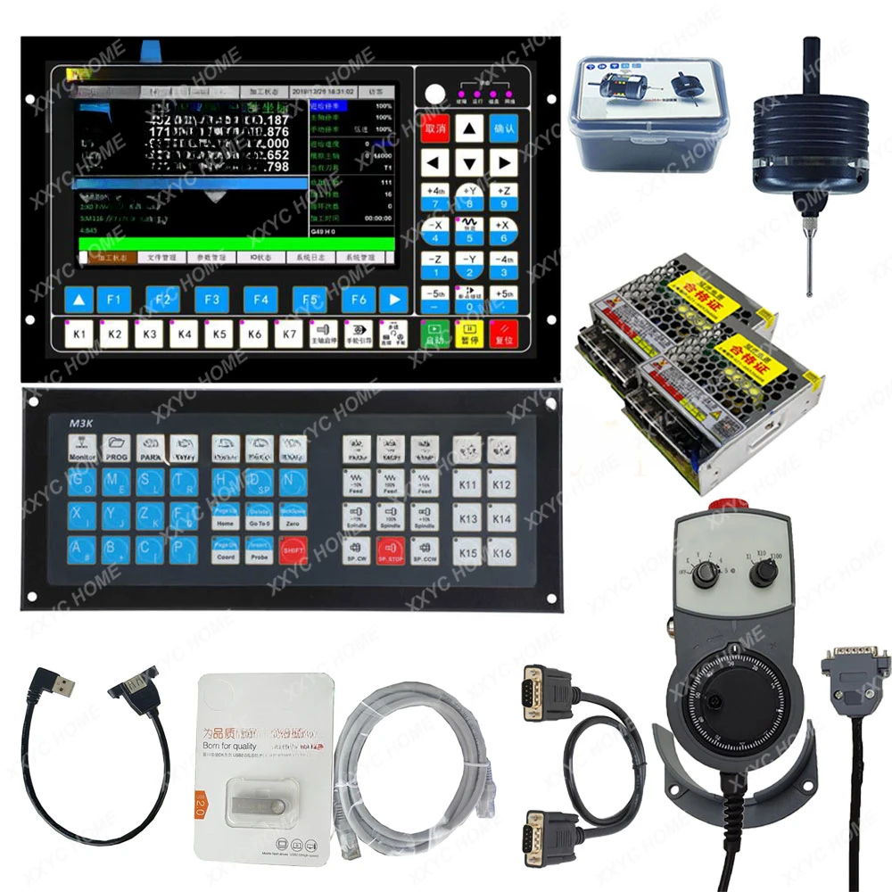 Extended Keyboard+3D Edge Finder+MPG+75W24V DC M350 CNC Сontroller System 3 Axis 4 Axis 5 Axis Motor Controller Kit+Latest M3k
Extended Keyboard+3D Edge Finder+MPG+75W24V DC M350 CNC Сontroller System 3 Axis 4 Axis 5 Axis Motor Controller Kit+Latest M3k