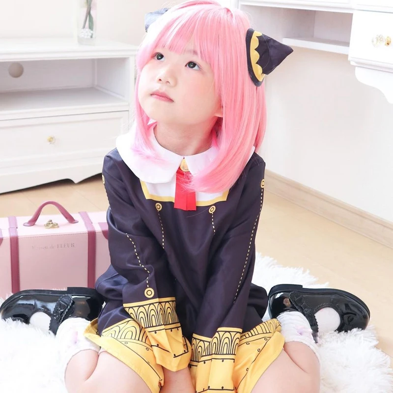 Anime SPY X FAMILY Anya Forger Cosplay Costume Black Dress Uniform Child Girls Pink Wig Stockings Party Role Outfit Adults Kids
Anime SPY X FAMILY Anya Forger Cosplay Costume Black Dress Uniform Child Girls Pink Wig Stockings Party Role Outfit Adults Kids