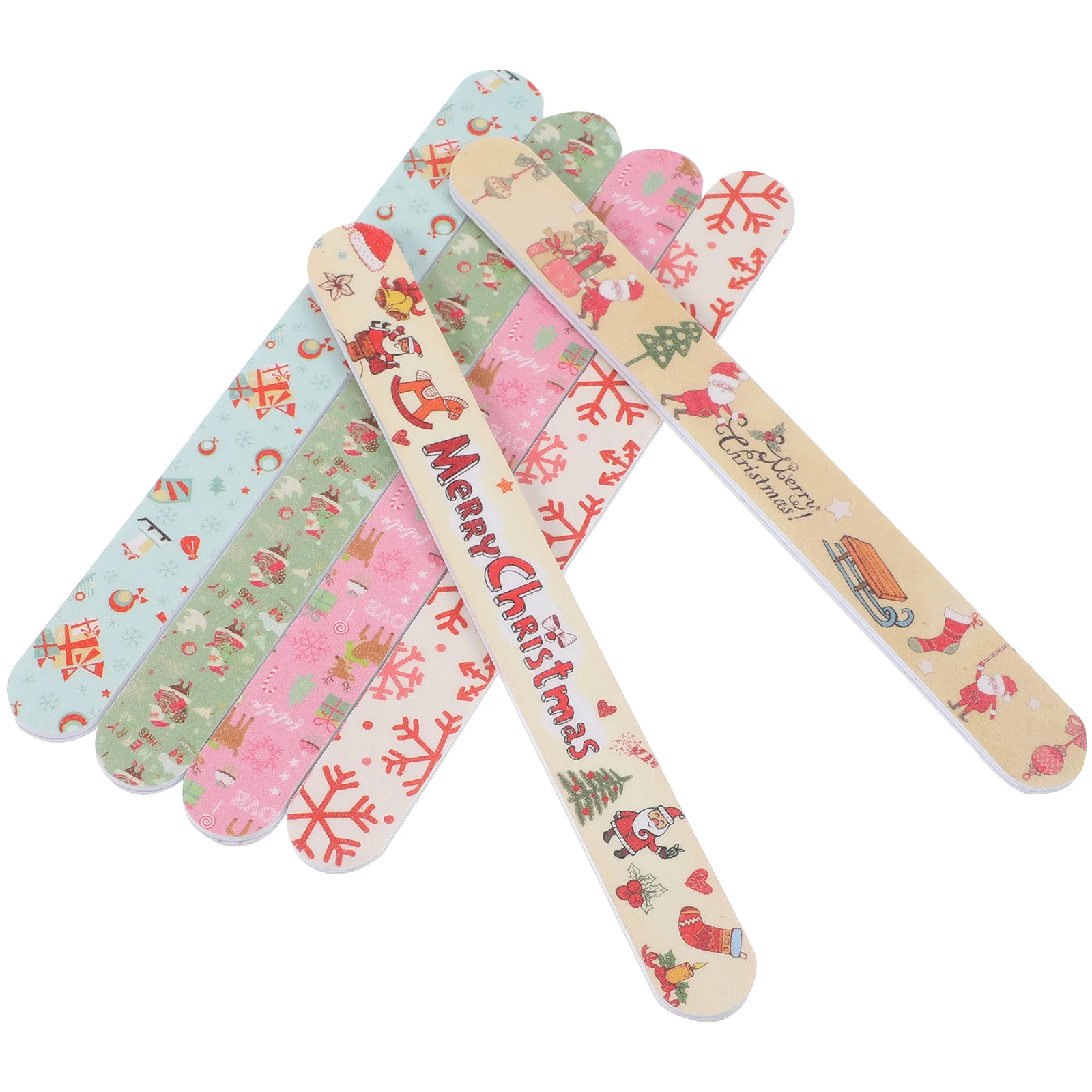 

Christmas Themed Nail Files EVA Nail File Manicure Tool Handheld Tooling Manicure Set Pedicure Polishing File Random Color