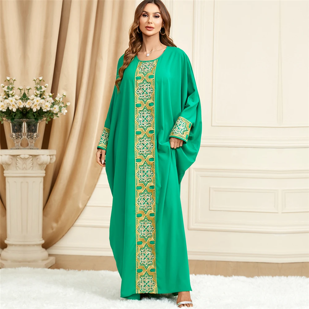 Embroidered Kaftan Eid Ramadan Muslim Women Batwing Sleeve Loose Maxi Dress Africa Dashiki Moroccan Caftan Dubai Robe Abaya Gown
Embroidered Kaftan Eid Ramadan Muslim Women Batwing Sleeve Loose Maxi Dress Africa Dashiki Moroccan Caftan Dubai Robe Abaya Gown