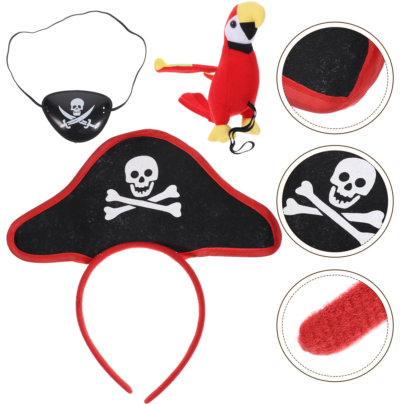 Pirate Parrot Set Funny Pirate Eye Patch Headband Decor Prop Pirate Headwear Eye Mask Parrot Role Playing Prop Set Bird
Pirate Parrot Set Funny Pirate Eye Patch Headband Decor Prop Pirate Headwear Eye Mask Parrot Role Playing Prop Set Bird