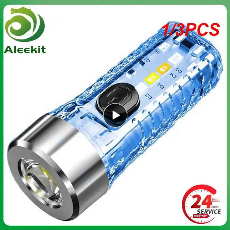 1/3PCS Keychain Flashlight Rechargeable Light Emergency Light with Multicolor Side Lights 7 Lighting Modes For Camping, Home
1/3PCS Keychain Flashlight Rechargeable Light Emergency Light with Multicolor Side Lights 7 Lighting Modes For Camping, Home