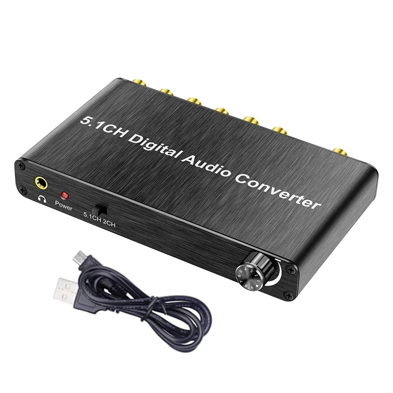 

5.1 Audio Digital Sound Decoder Converter SPDIF To 5.1CH Audio Adapter Decoder Compatible For DOLBY Decoding